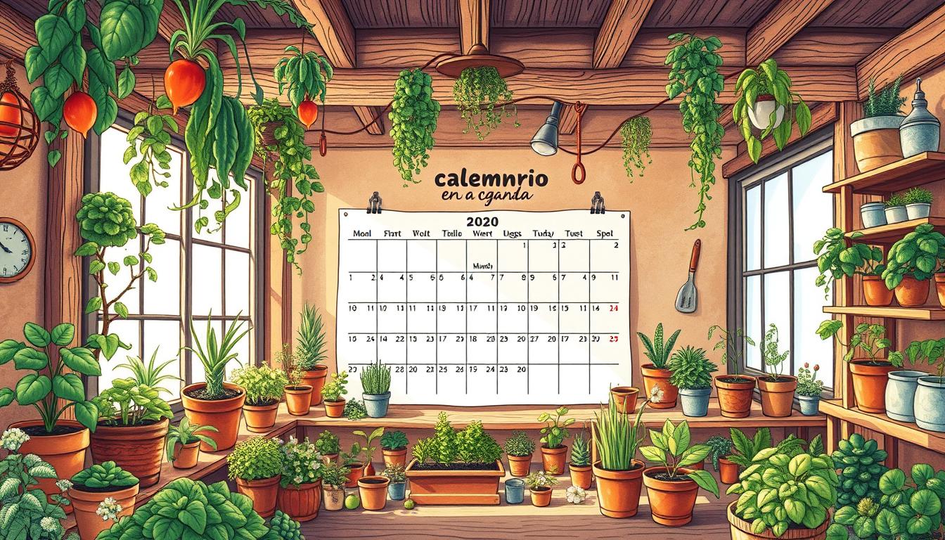 Calendario de siembra en casa