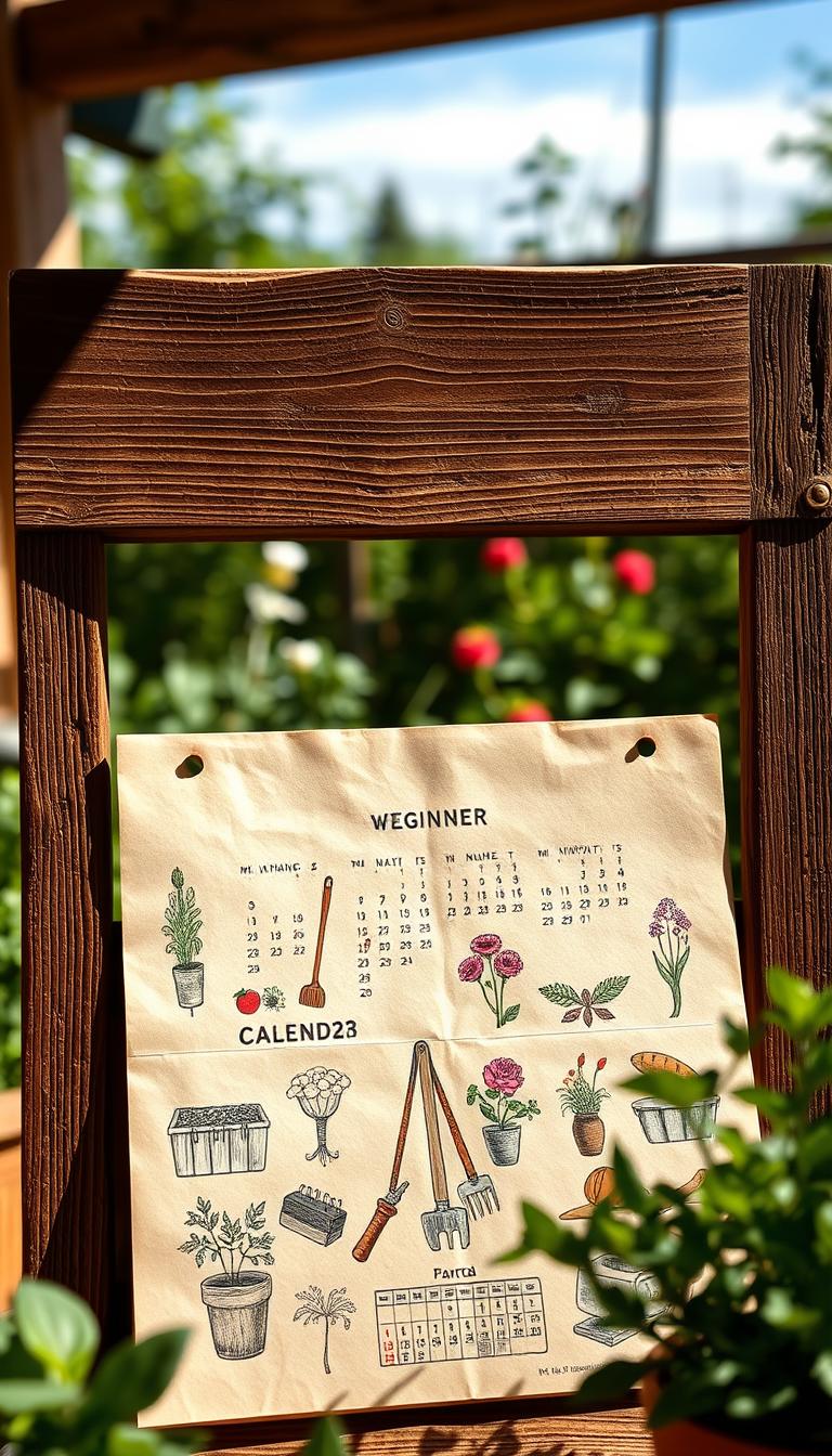 Calendario de jardinería para principiantes