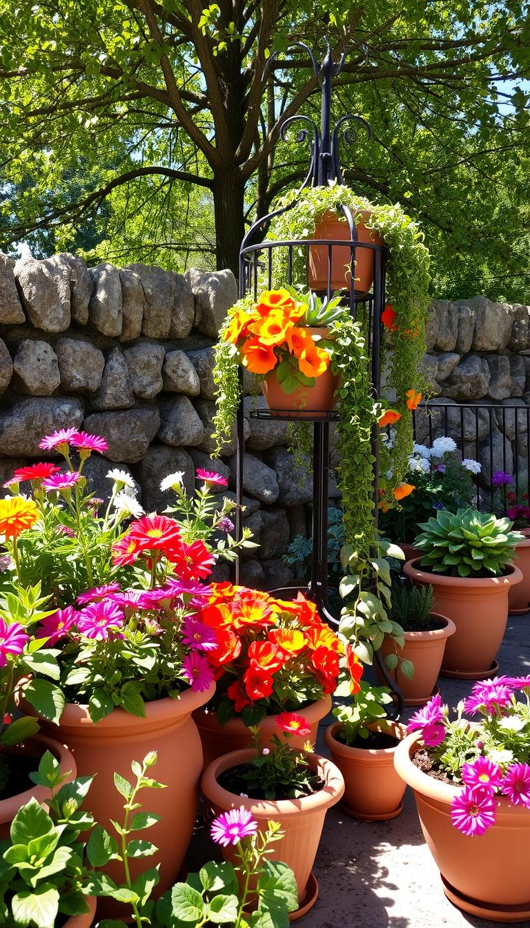 Jardinería en macetas para exteriores