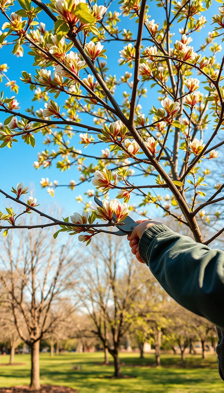 Poda de árboles en primavera