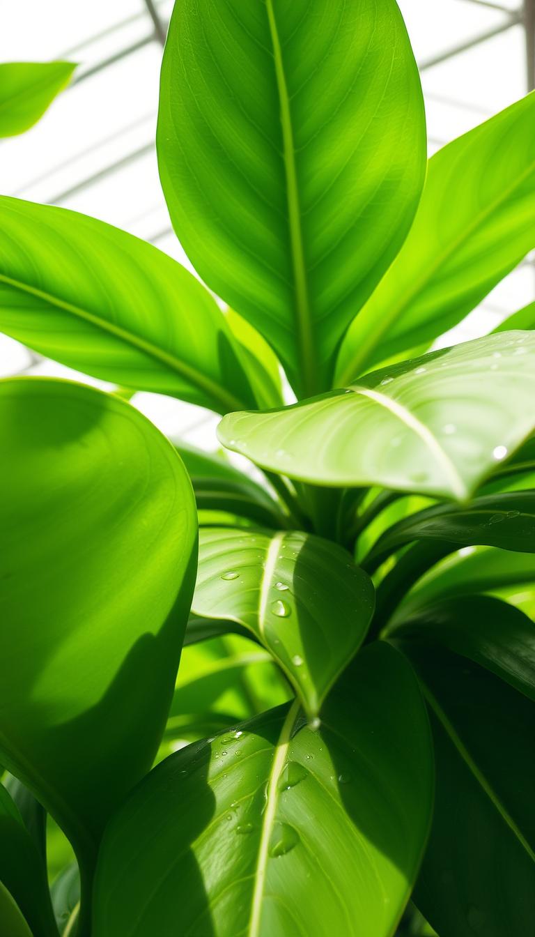 Cómo regar plantas de hojas grandes