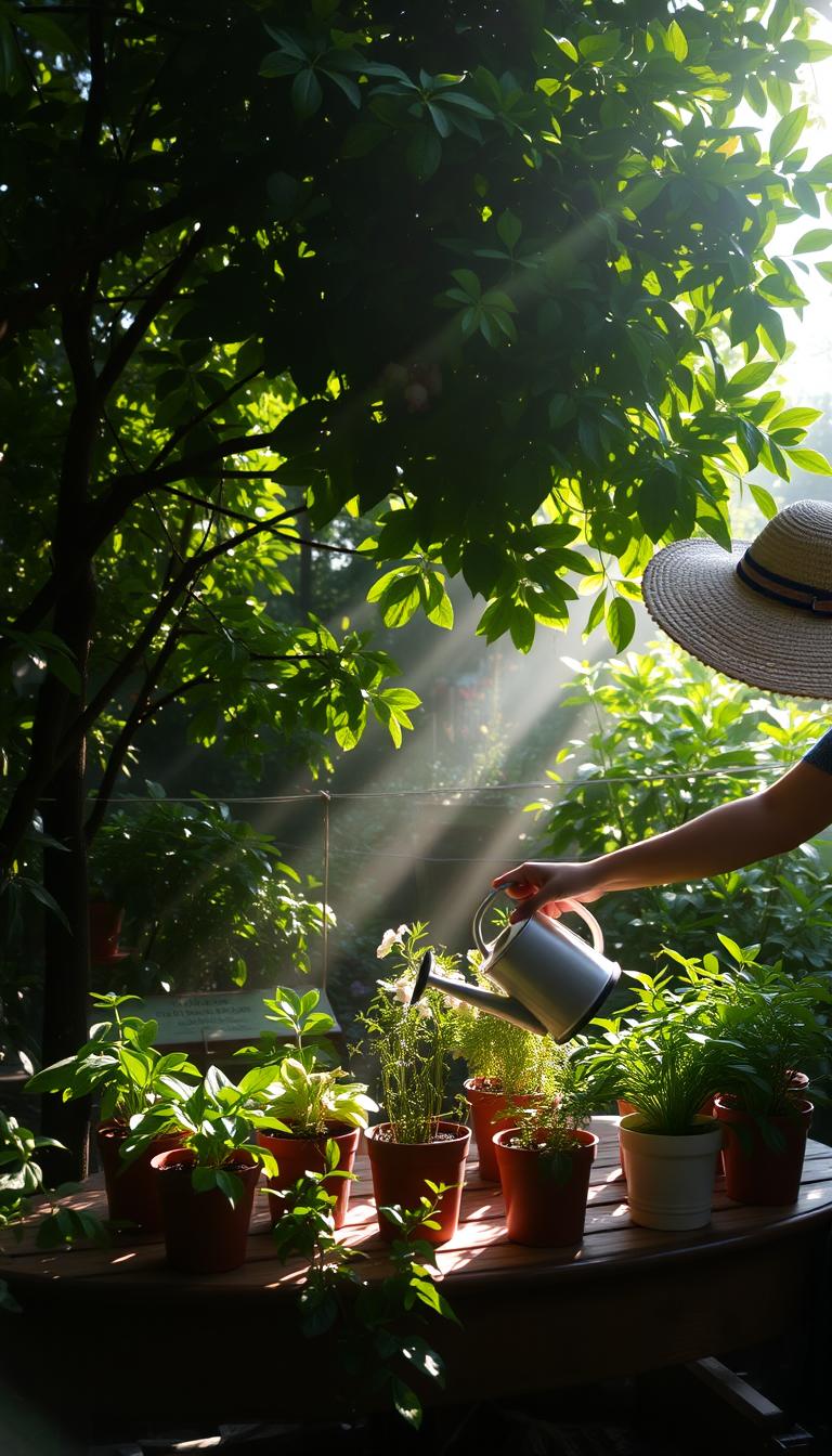 Cómo regar plantas de sombra