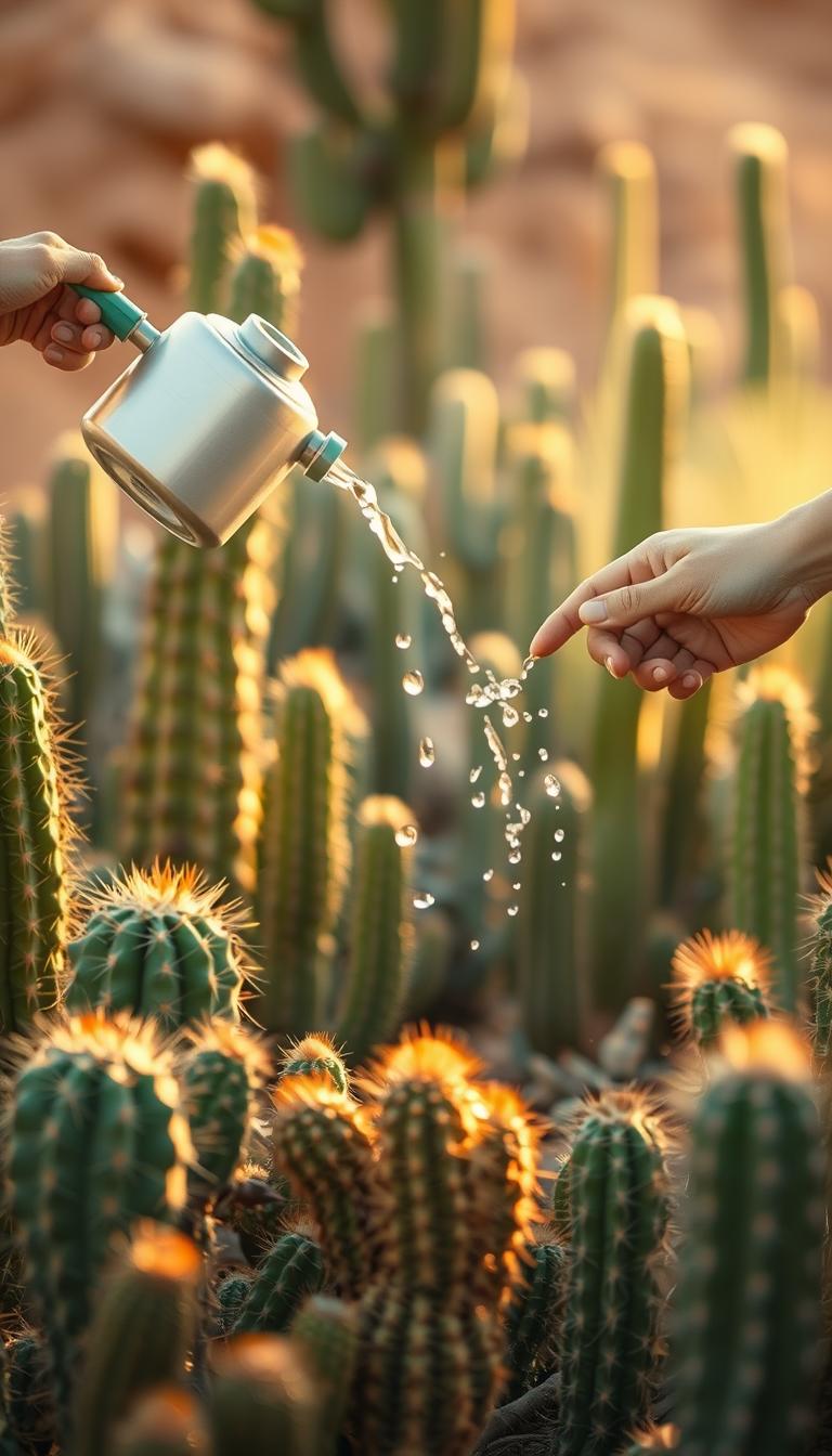 Frecuencia de riego para cactus