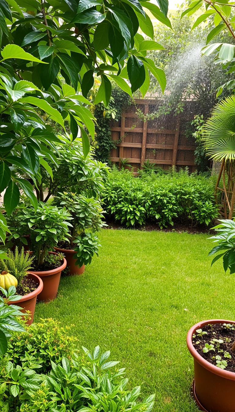 Frecuencia de riego para jardines pequeños