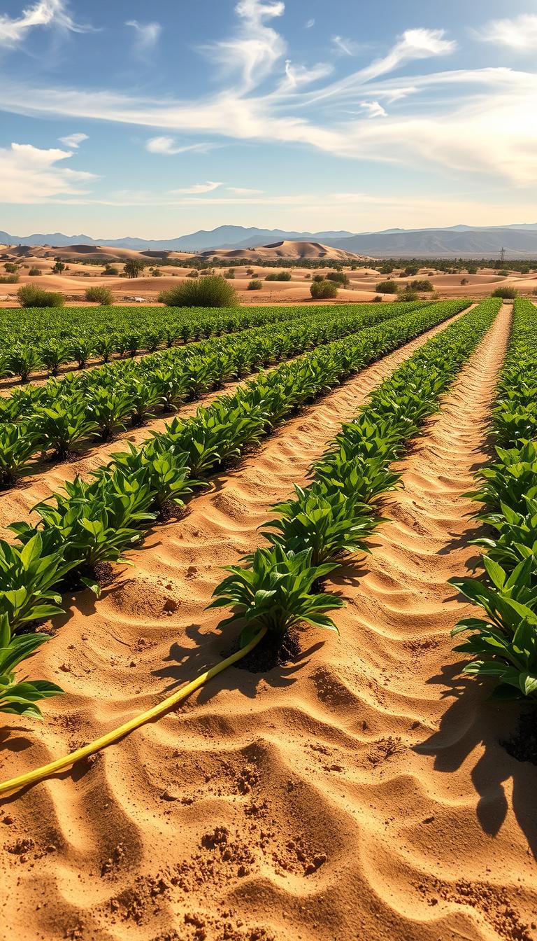 Riego de plantas en suelos arenosos