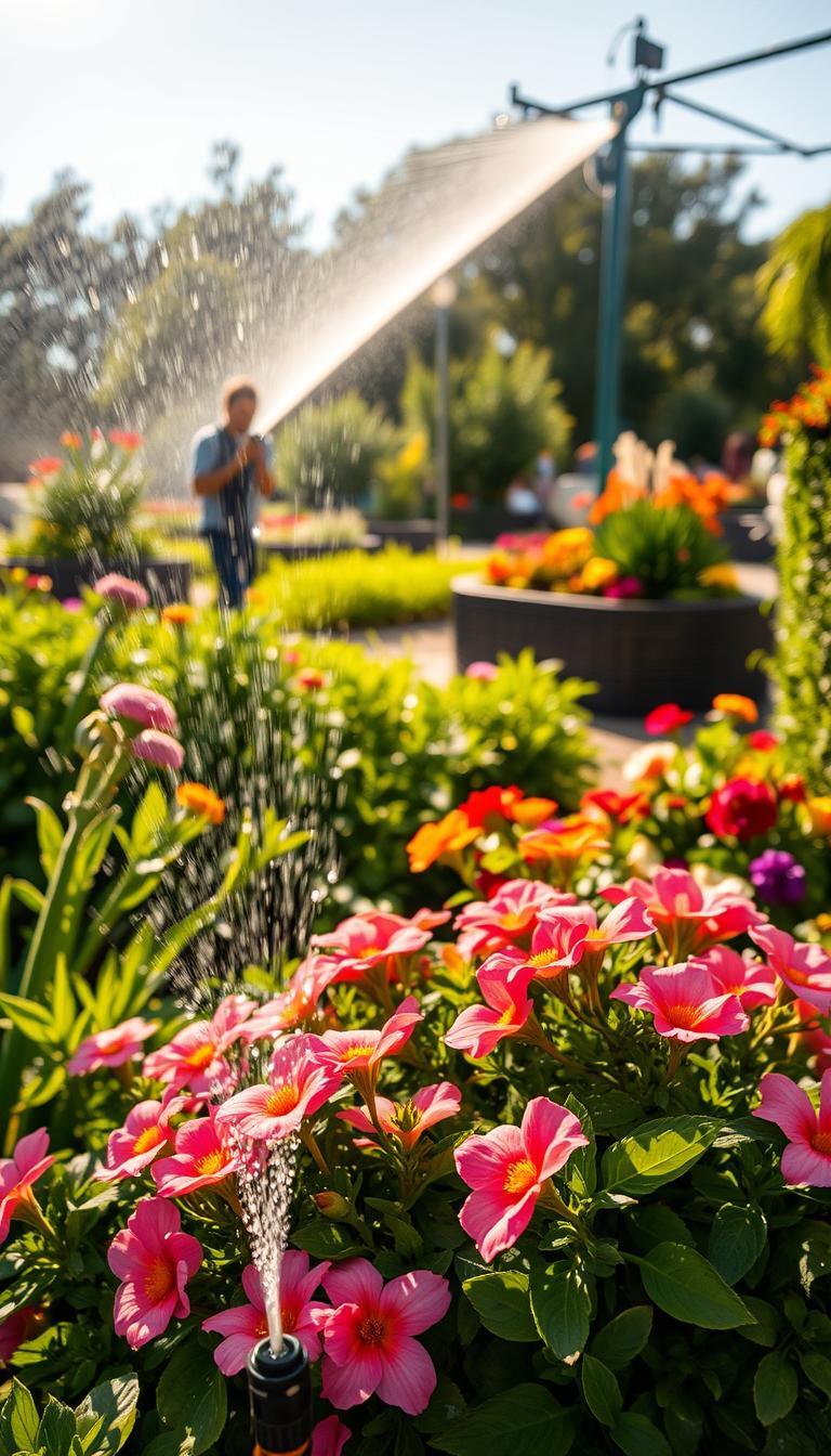 Técnicas de riego para flores